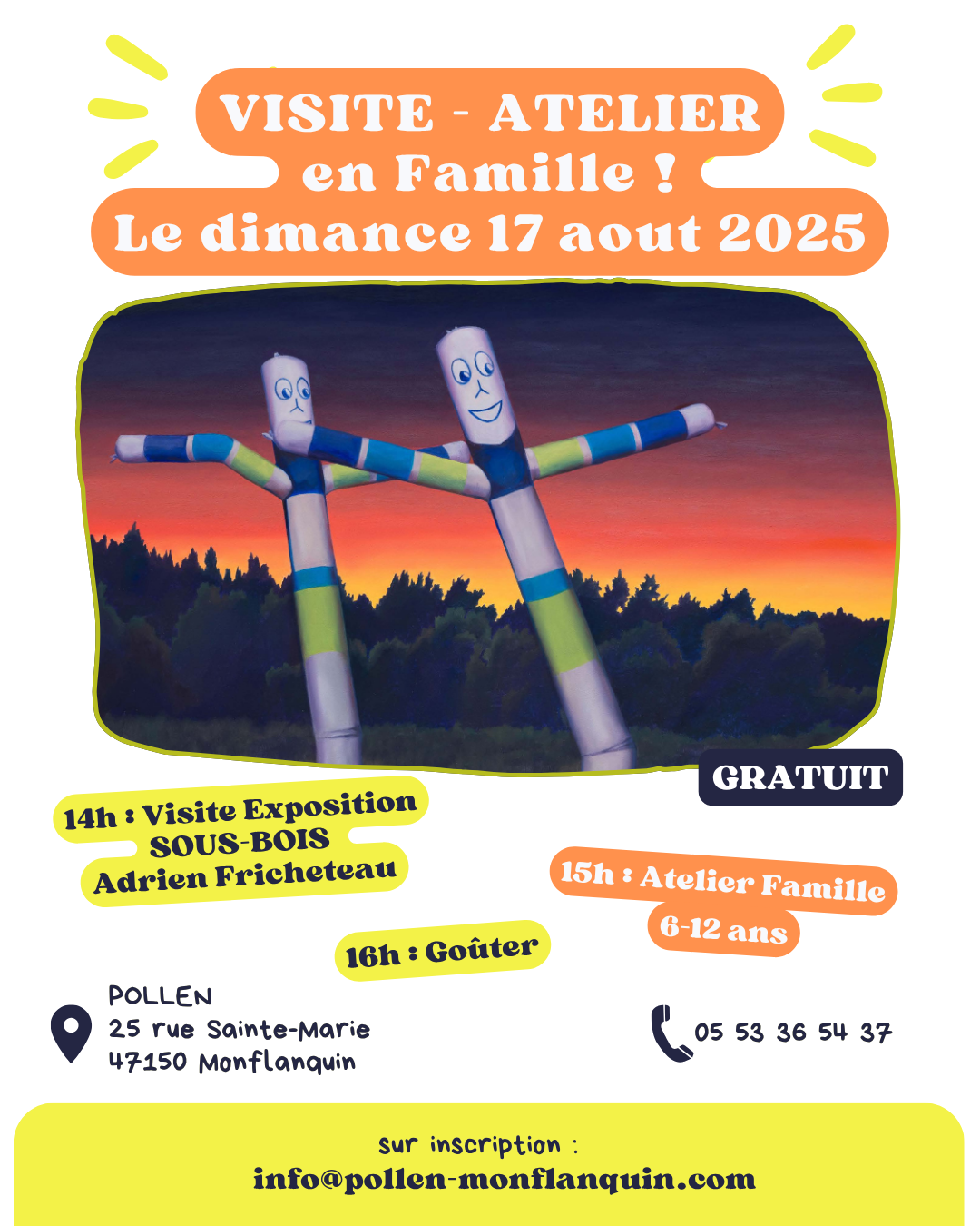 Visite atelier famille AF offre de stage Pollen
